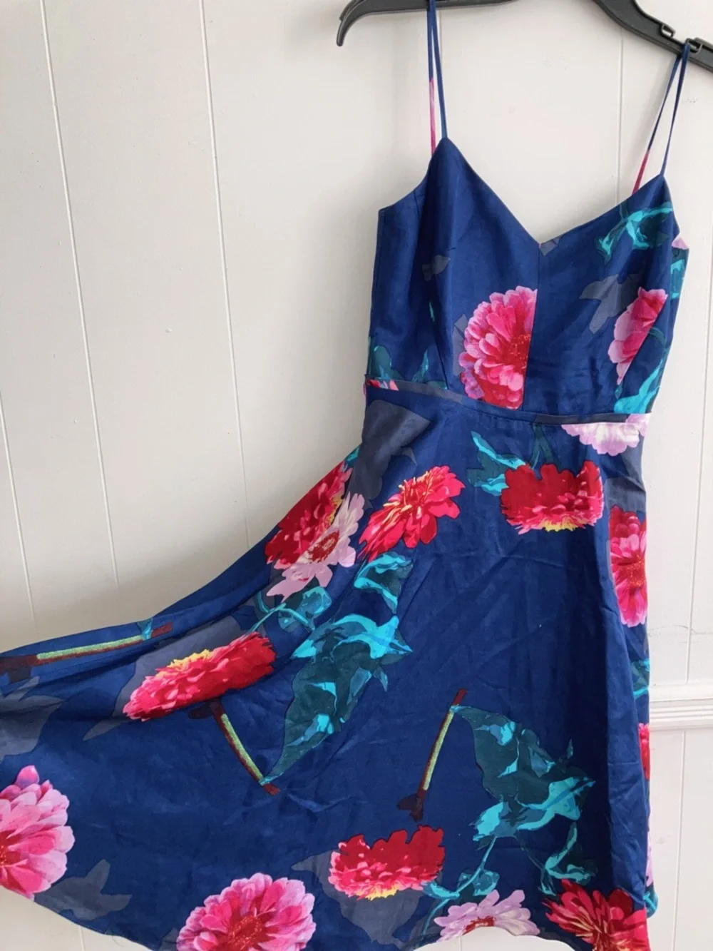 Banana Public Navy Floral Spaghetti-Strap Sundress - Picture 10 of 10